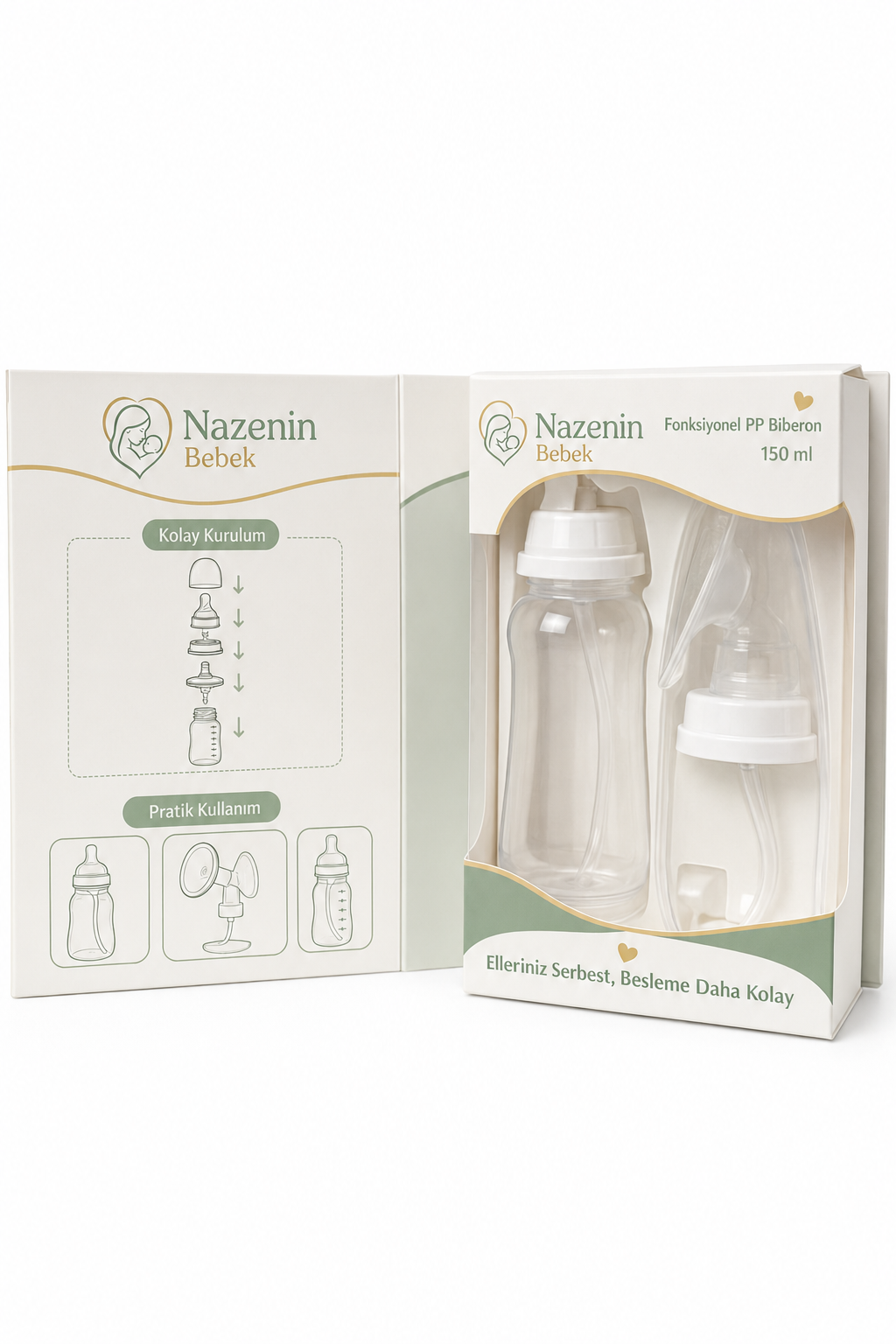 Fonksiyonel Akıllı Biberon Seti – 150 ml & 250 ml