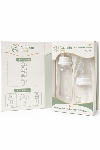 Fonksiyonel Akıllı Biberon Seti – 150 ml & 250 ml